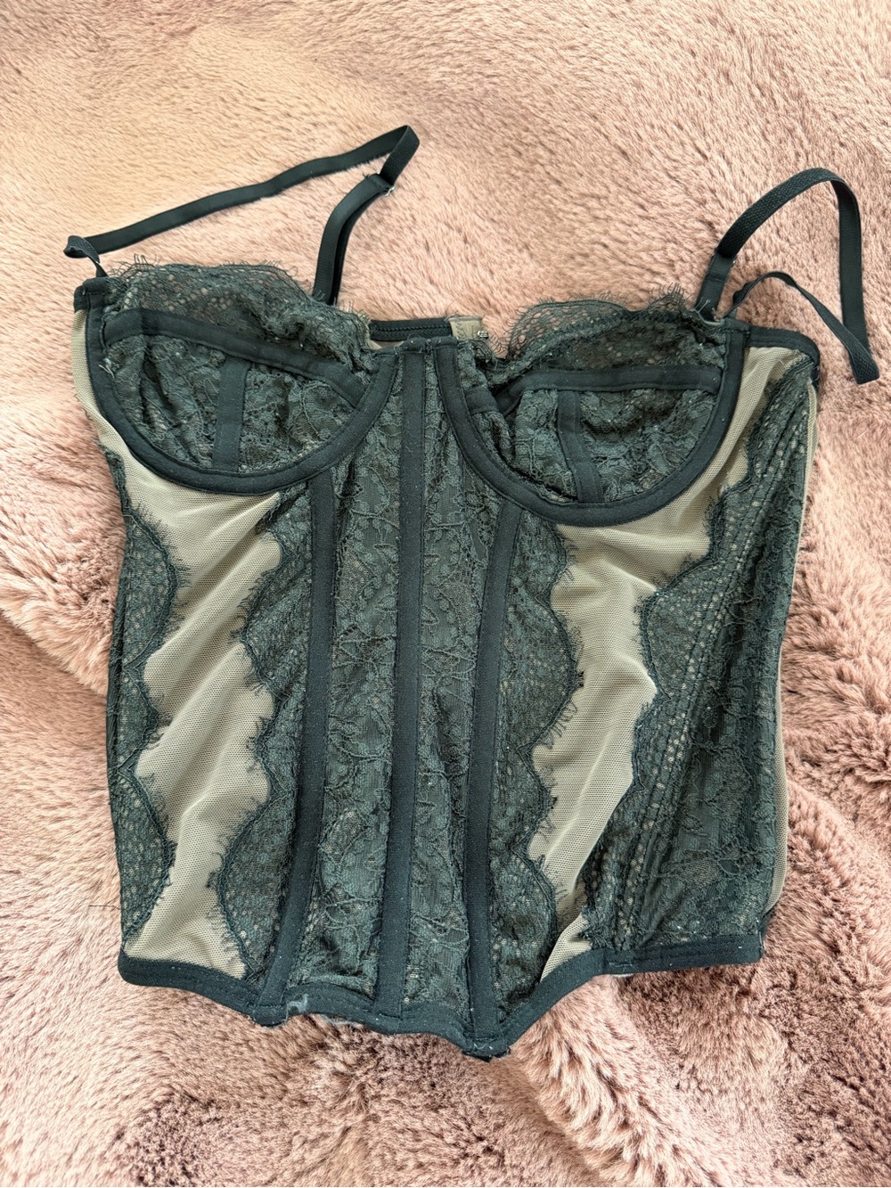 Urban Outfitters Black Lace Bustier Corset Top